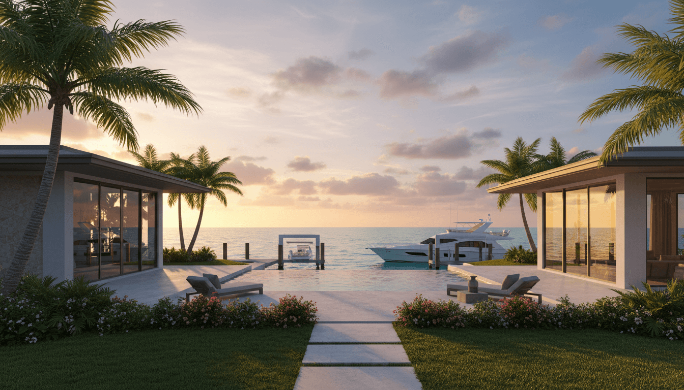 Luxurious waterfront home with modern design and ocean view in the Florida Keys